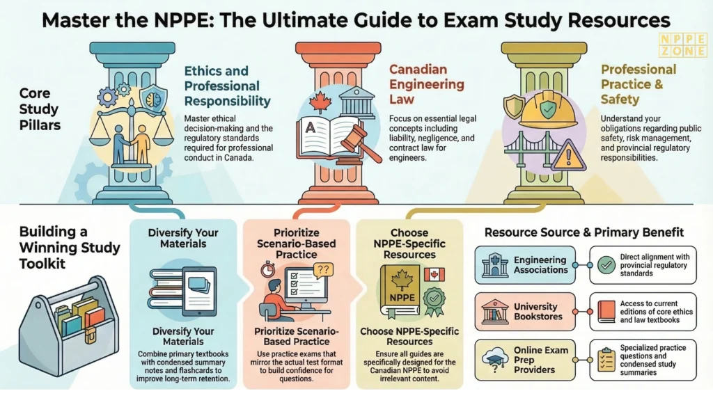 Looking for the best books to prepare for the NPPE exam in Canada? Discover recommended textbooks, essential study guides, and practice resources to master ethics, law, and professional practice — and pass the NPPE with confidence on your first attempt.