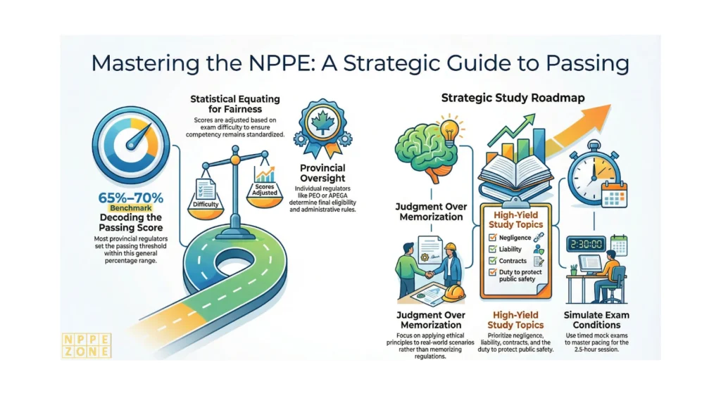 Discover the NPPE exam passing score in Canada and learn how to pass with confidence. Expert tips, scenario-based strategies, and study techniques from a former NPPE test-taker to help Canadian engineers succeed on their first attempt.